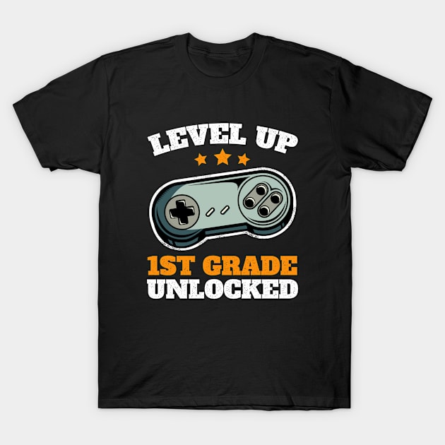 Level Up 1st Grade Unlocked Back to School T-Shirt by Acroxth